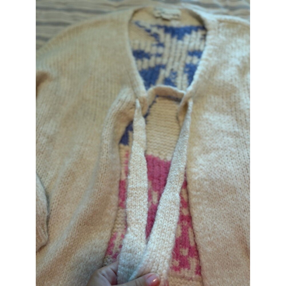 Vintage Havana Beach Club Oversized Tie-Front Sweater One Size - Picture 5 of 8